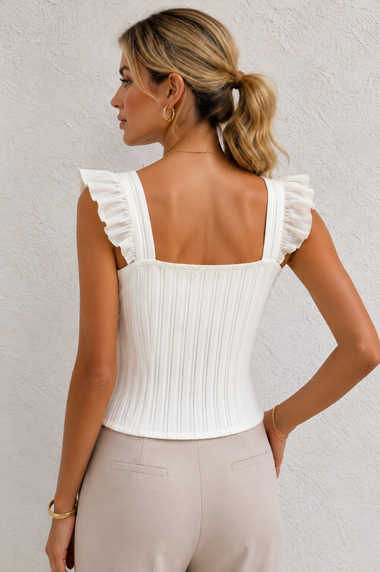 Blusa de mujer Éloise en blanco roto