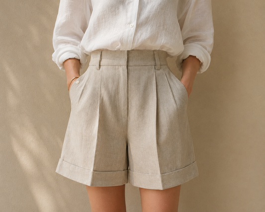 Short de mujer Maëlle en champán